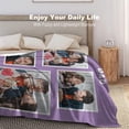 thumbnail image 4 of Personalised Blankets,with 1-12 Photo Collages Blanket,Mom, Lover, Kids, Friends, Birthday, Christmas - Personalised gifts for Women-75x100cm, 4 of 5
