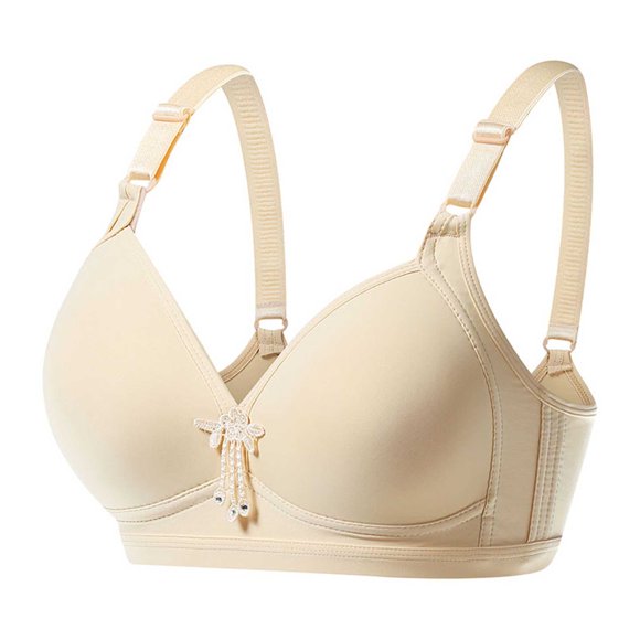 Ersazi Kendally Bras For Older Women Color Comfortable Hollow Out Perspective Bra Underwear No Rims In Clearance Khaki L