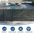 thumbnail image 5 of EuKer Decorative Fences, 49.6" Tall Outdoor Privacy Panel for Air Conditioner Units, Trash Cans, Pool Equipment, Black (2 Panels), 5 of 8