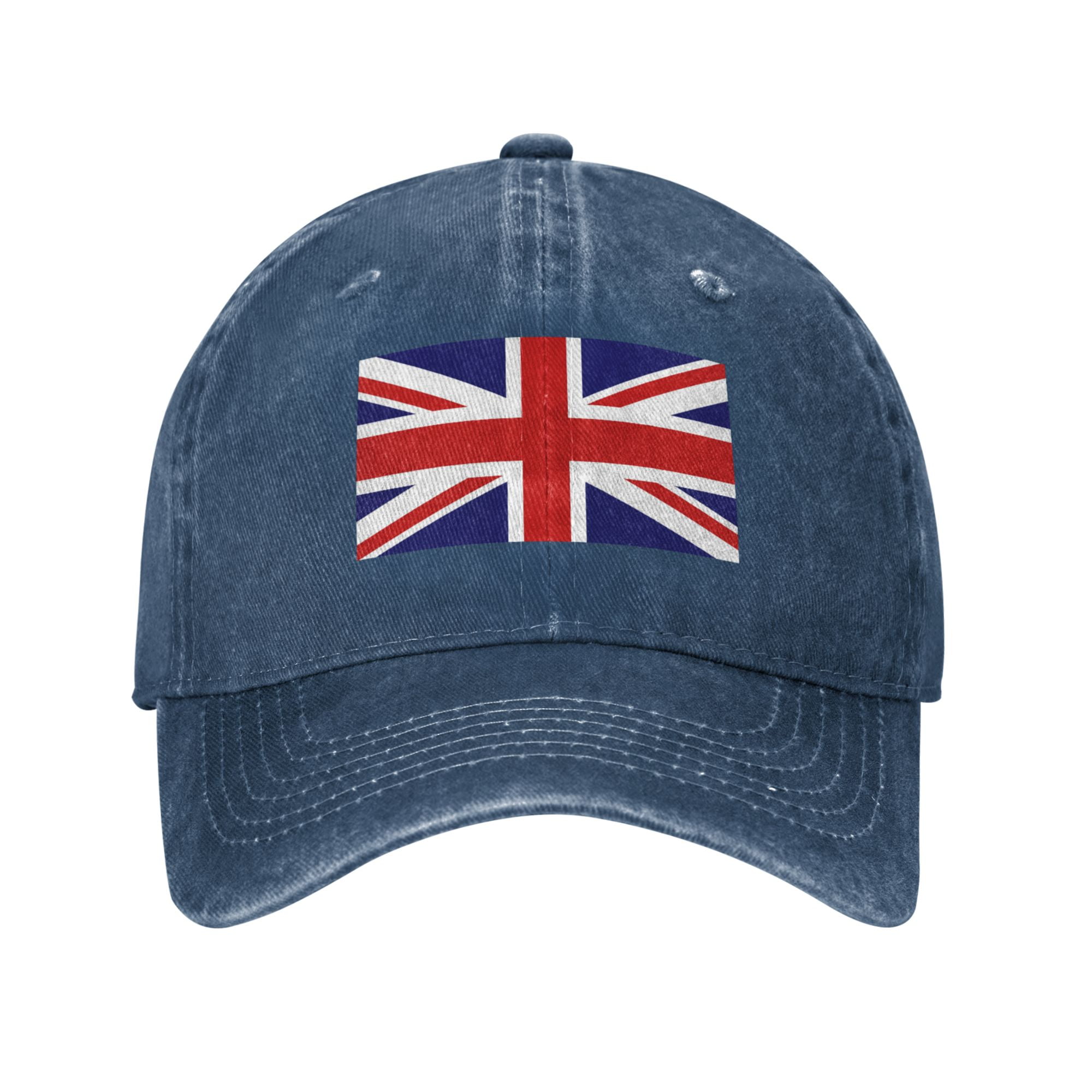 DouZhe Adjustable Washed Cotton Baseball Cap Union Jack British Flag
