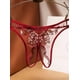 thumbnail image 1 of Braguitas transparentes con entrepierna abierta y bordado floral - Lencería y ropa interior sensual para mujer, 1 of 5
