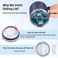 thumbnail image 6 of Neihepal 14oz Double Wall Vacuum Insulated Coffee Mug with Leakproof Lid & Handle, 4 Pack, Navy, 6 of 7