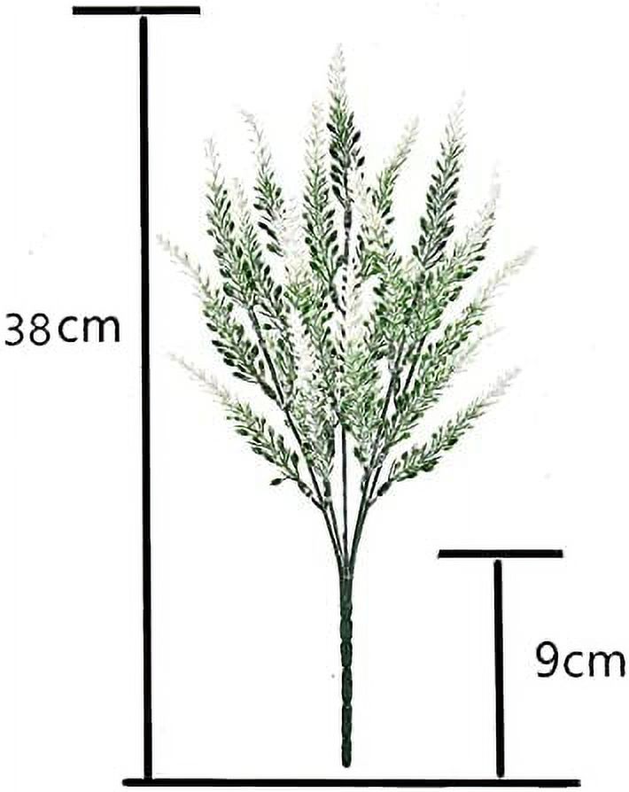 GRNSHTS Artificial Lavender Flowers 8pcs Fake Plants with Faux Plastic Wedding Bouquet for Home Party Wedding Balcony Garden Patio Outdoor Decoration (White,16pcs)