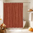 thumbnail image 5 of Brick Red Shower Curtain Set - 48" x 72" Washable Bathtub Curtain with 12 Hooks, Pure Color Stripes Linen Texture Modern Simple Waterproof Fabric Stall Shower Curtains for Bathroom/Bathtub Décor, 5 of 8