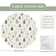 thumbnail image 4 of Christmas Trees Round Picnic Tablecloth Waterproof Elastic Fitted Table Covers for Tables Kitchen Dining Apartment Essentials Camping Picnic Party Decor Housewarming Gifts 43"(Round), 4 of 4