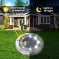 thumbnail image 5 of Luces solares para exteriores, paquete de 4 luces solares para jardín a prueba de agua con luz de alta eficiencia, luces de paisaje para caminos, patios, terrazas, césped, patios, pasarelas (blanco, 5 of 5
