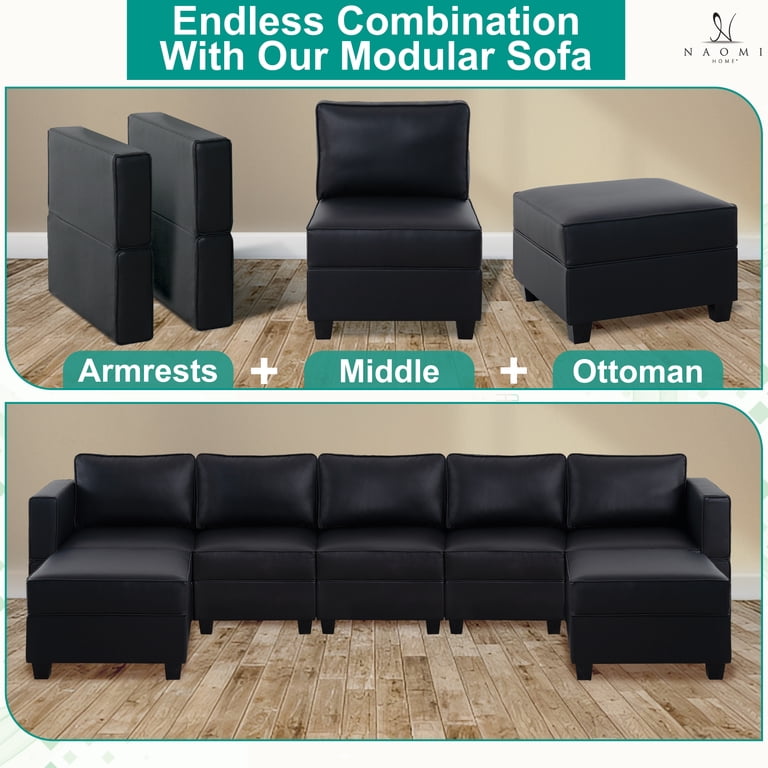 Sarah Convertible Sectional Sofa with Chaise Air Leather L Shaped