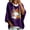 Purple, variant on Women Hoodies Halloween Soft Ghost Pattern 3/4 Sleeve Party Pullover Sweatshirt Tops Fall Winter Warm Clothing Coffee L