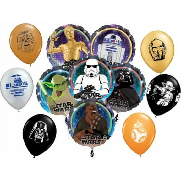 Anagram Classic Star Wars Galaxy Birthday Party Supplies Balloon Bouquet Decorations 12pc