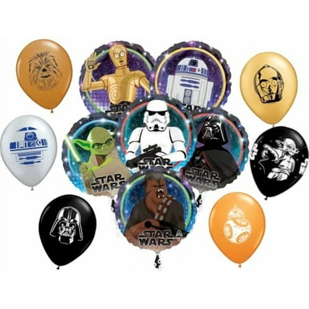 Anagram Classic Star Wars Galaxy Birthday Party Supplies Balloon Bouquet Decorations 12pc