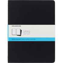 Moleskine Cahier Journals (Set of 3), XL (7.5" x 9.75"), Dotted, Black