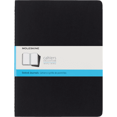 Moleskine Cahier Journals (Set of 3), XL (7.5" x 9.75"), Dotted, Black