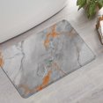 thumbnail image 2 of Gray Marble Orange Line Pattern Bathroom Rugs Mat,Non Slip Microfiber Bathroom Rug,Rubber Backing,Soft Bathroom Mats for Bathroom Floor,Tub and Shower,17x27in(43x68cm), 2 of 5