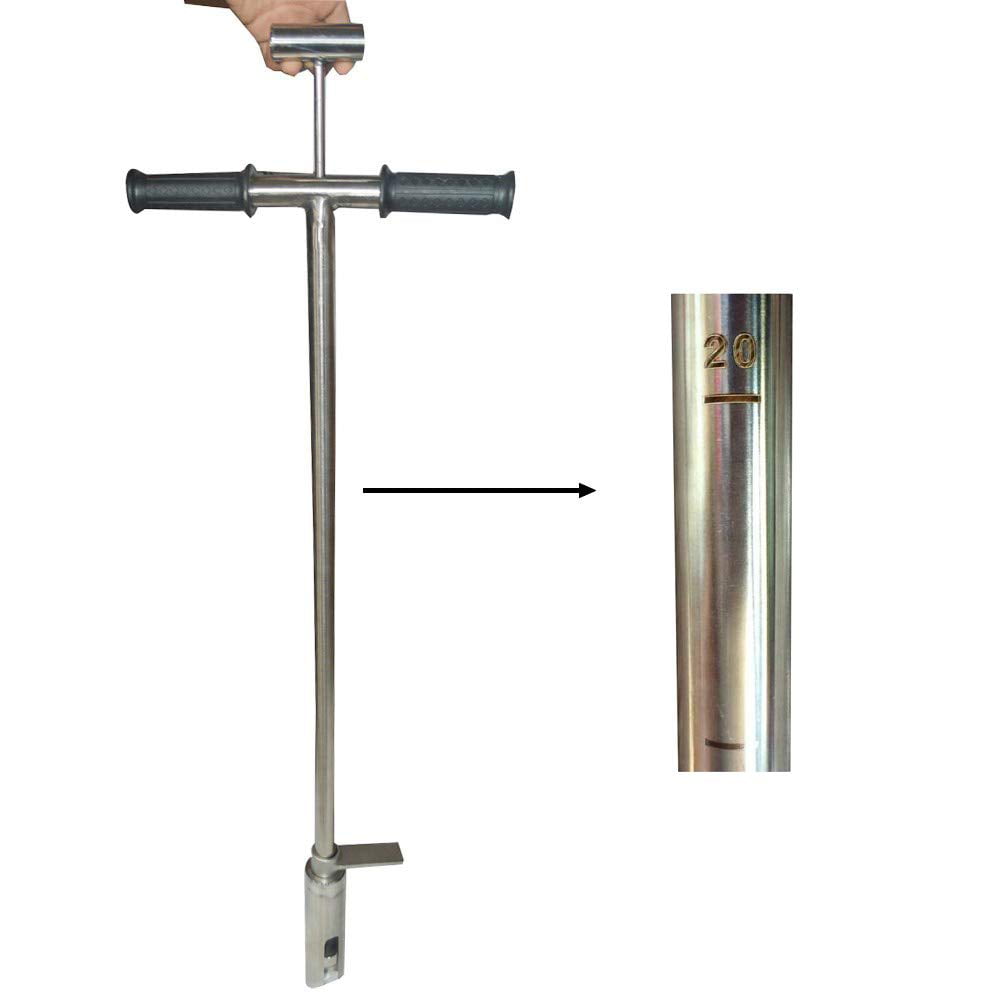 Intbuying Soil Sampler Probe Tool 304 Stainless Steel 2" Dia With Foot Peg for sale online 