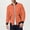Orange, variant on WMTBSRSW Men's Bomber Puffer Jackets Winter Warm Zip up Coat Solid Casual Long Sleeve Quilter Jacket Crewneck Outwear with Pockets No Hood XL