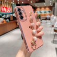 thumbnail image 4 of for Samsung Galaxy A34 5G Phone Case with Cute Elegant Love Heart Strap Luxury Plating Bracelet Side Heart Cover Hand Chain for Women Camera Protection Soft Silicone Shockproof Bumper (Pink), 4 of 11
