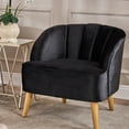 thumbnail image 4 of Mid-century Style Velvet Chair, Radiant And Elegant Soft Club Furniture, Relaxing Stylish, 4 of 6