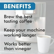 Kuerig and Coffee Machine Descaler For Cleaning Coffee Maker, Better Tasting Coffee by Urnex - 2 Pack