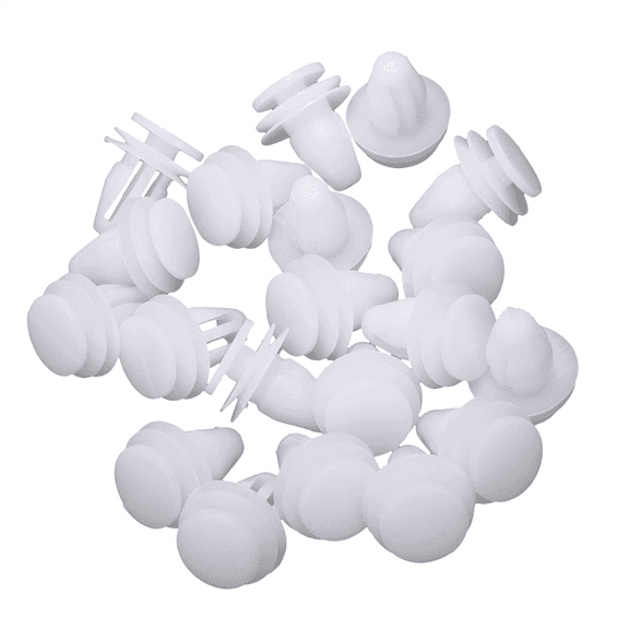 40 Pcs Car White Rivet Door Trim Clips Fastener
