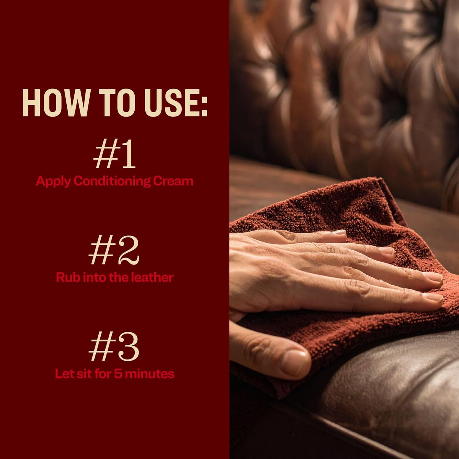 Leather Conditioner for Finished Leather, Restores & Protects Auto Seats, Furniture & Tack, 8 fl oz