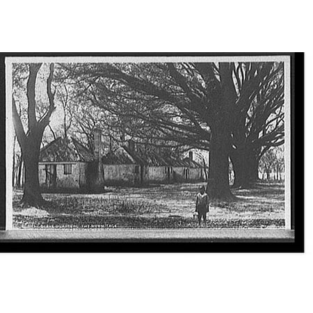 Historic Print, Slave quarters, the Hermitage, 18" x 24"