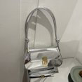 thumbnail image 1 of Bolso de hombro para mujer Bolsos Moda Brillante PU Sólido Bolso de compras para mujer (Plata), 1 of 8