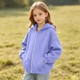 thumbnail image 5 of Children's Plus Size Hoodies Zip Up Hooded Sweatshirt Kids Fashion Solid Color Long Sleeve With Pocket Warm Zipper For Girls And Boys, 5 of 9