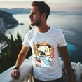thumbnail image 5 of Large Tops For Men GraphicDog Printed Tees Summer Everyday Short-Sleeved T Shirts Black or White XS-5XL, 5 of 5