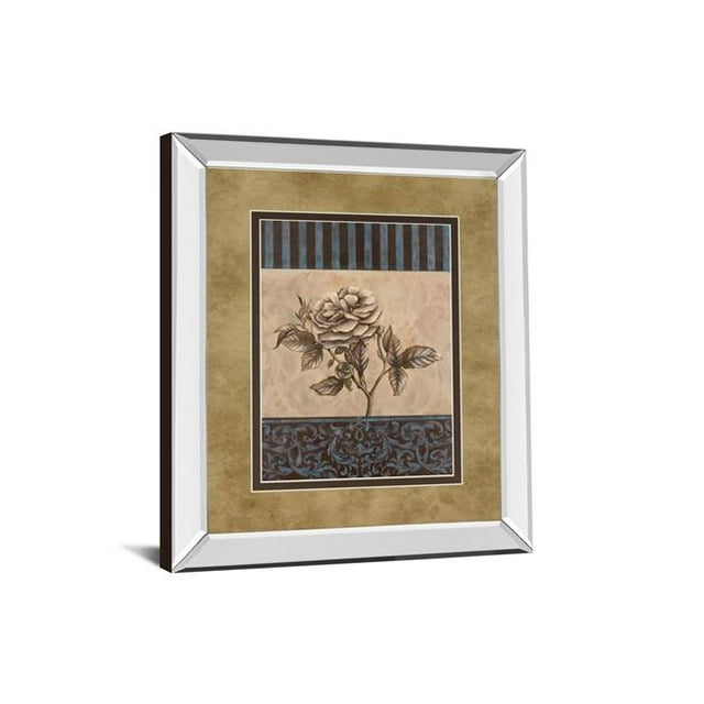 Classy Art DM5214MF 34 x 40 in. Rose Raffiné II par Carol Robinson Miroir Imprimé Mural Encadré Art