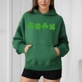 thumbnail image 7 of Tnhcen Women's Fashion St Patrick's Day Print Long Sleeve Hoodie Pullover 100% Polyester Loose Fit Plus Size S-2XL Ladies Casual Outwear Top, 7 of 7