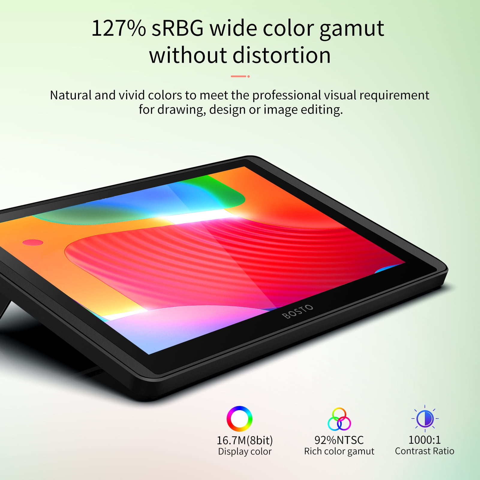 BOSTO 12HD-A Graphics Drawing Tablet Monitor with