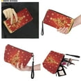 thumbnail image 4 of ZUXONGSY Christmas Tree Snowflake Print Tote Bag with Portable Cosmetic Bags Purse for Women PU Leather Top Handle Satchel Set with Waterproof Travel Toiletry Bag Credit Card Holder Wallet, 4 of 4