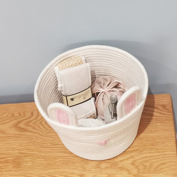 Cesta de conejo, bonita cesta de conejo de Pascua, bolsa de almacenamiento para orejas de conejo, bolsa de dulces muy versátil