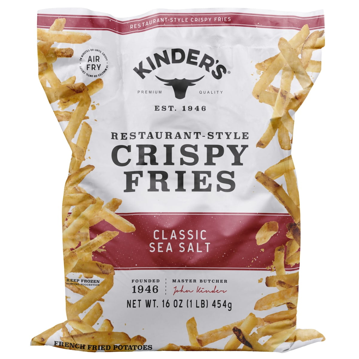 Kinder's Classic Sea Salt Frozen Crispy Fries, 16 oz Bag