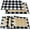 Black and White, variant on mubwai Set of 6 Christmas Placemats Buffalo Check Placemats Red Black Plaid Reversible Burlap & Cotton Place mat for Christmas Holiday Table Home Decoration