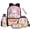 Axolotl Ice Cream, variant on Gothic Black Cat Backpack for 4th-5th Grade Girls Ages 8-10, 17 Inch Lightweight Sturdy Bookbag with Lunch Box, Pencil Case, Water Bottle Holder & Keychain, Set of 5, Back to School