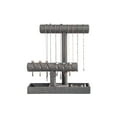 thumbnail image 6 of Coward 2 Tier Bracelet Holder, Detachable T Bar Jewelry Organizer Display Stand for Necklace Bangle Watches(Gray Linen), 6 of 6