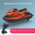 thumbnail image 4 of Barco de control remoto de 2,4 g de alta velocidad RC Jet Ski Mini barco eléctrico a motor para niños Juego de agua de verano con doble motor ideal como regalo, 4 of 5