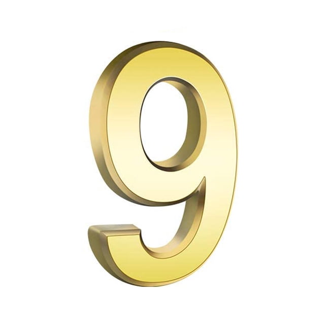 Wosthever Números de casa para exterior del hogar, estilo Simple, exquisitos signos numéricos, marca exquisita, accesorio de marcado, número 9 Type3 NO3