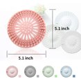 thumbnail image 2 of Paquete de 4 trampas de silicona para el cabello, protectores de drenaje para ducha con tapón de TPR, fácil instalación y limpieza de la cubierta de drenaje para baño, bañera, cocina, 2 of 8