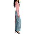 thumbnail image 3 of Gamivast Maxi Dress for Women Scoop Neck Long Sleeve High Slit Tunic Top Longline Shirt Style Casual Outfits Streetwear Fashion Side Split Dress Wear, 3 of 5