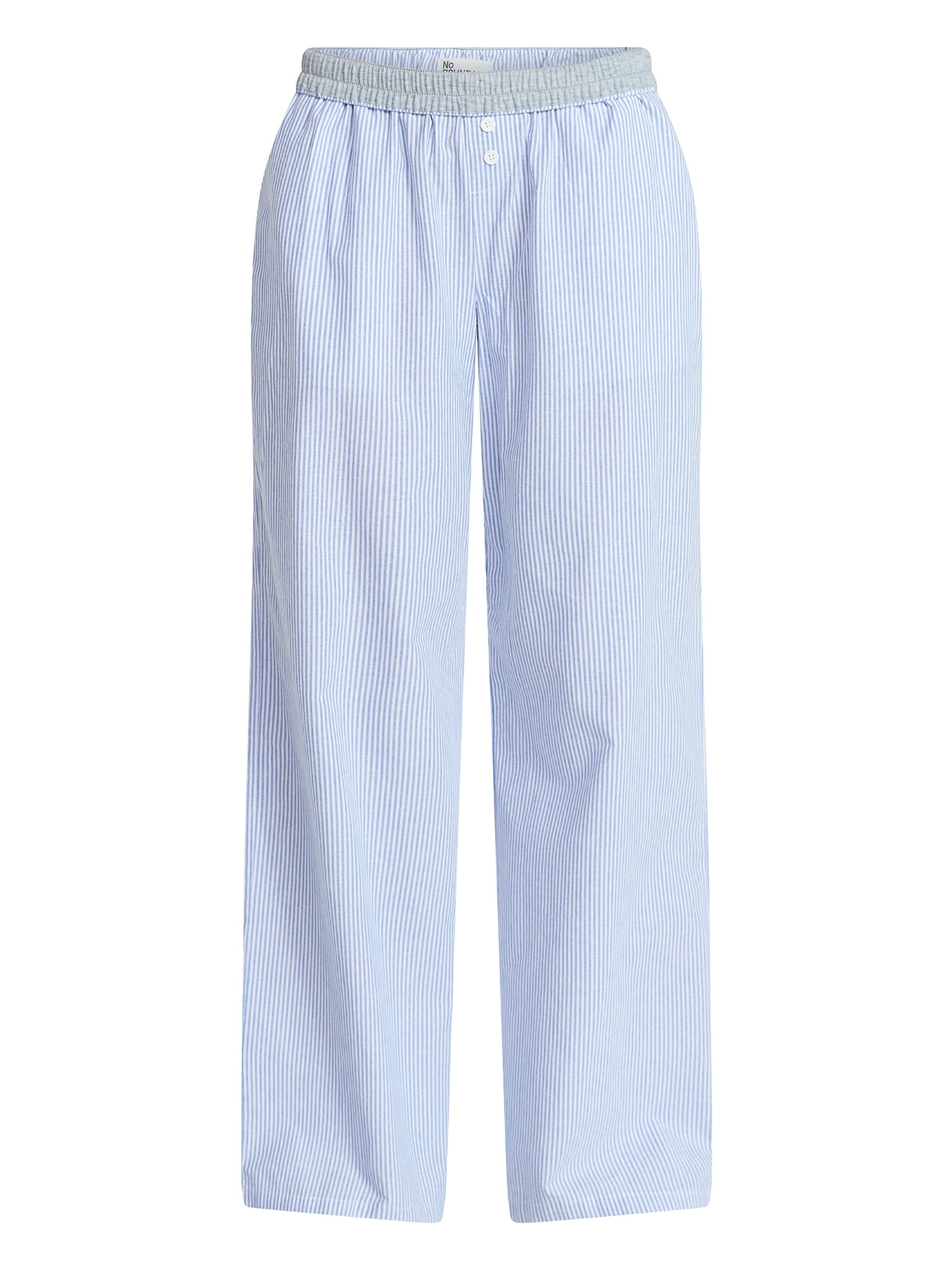 No Boundaries Cotton Boxer Pants with Rollover Waist, 31.5'' Inseam, Women's XXS-XXL
