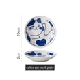 thumbnail image 1 of Japanese Style Ceramic Dessert Sauce Dish Tableware Creative Cute Cartoon Lucky Cat Pattern Water Drop Shape Fruit Sushi Plates D 2x10cm, 1 of 6