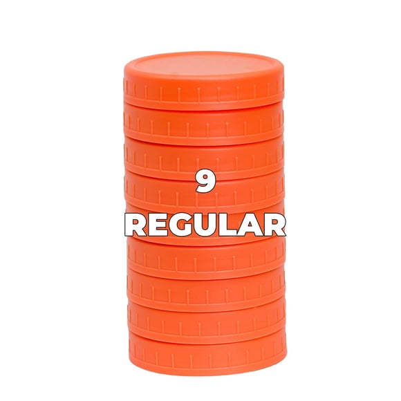 Tapa para frascos Mason Bedgeta, 9 piezas, 70 mm, naranja, hermética