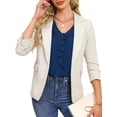 thumbnail image 6 of UVN Blouses for Women V Neck Long Sleeve Shirts Dressy Casual Ruffle Chiffon Tops, 6 of 10