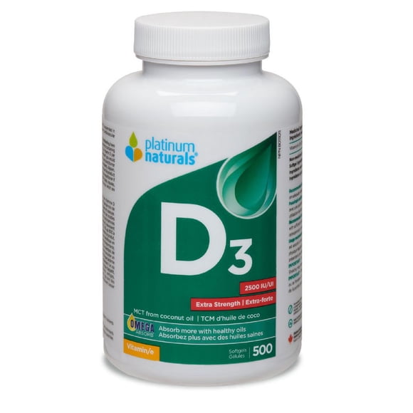 PLATINUM NATURALS Vitamin D3 (2500 iu - 500 sgels)