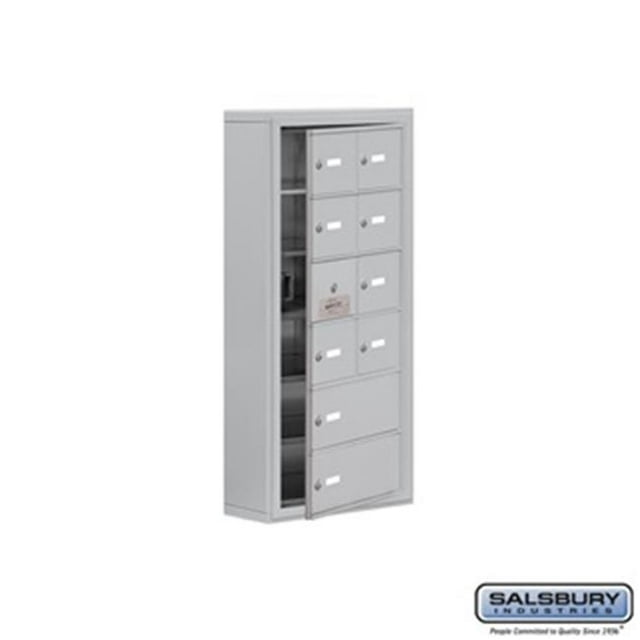 SalsburyIndustries 19165-10ASK Cell Phone Storage Locker With Front Access Panel - 6 Door High Unit, Aluminum