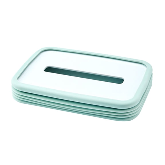 SouMaox Silicone Tissue Box Holder Collapsible Automatic Sinking Dispenser Flexible Rectangular Napkin Case Home Living Dining Room Decor