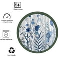 thumbnail image 6 of Blue Floral Shower Curtain,Navy Blue Lush Flowers Bathroom Shower Curtains Sets with 12 Hooks,Watercolor Pretty Botanical Leaves Blossom Bath Curtains,72x72in,Waterproof Fabric, 6 of 6