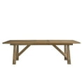 thumbnail image 3 of Maklaine Contemporary Accent Wood Rectangular Dining Table in Brown, 3 of 4